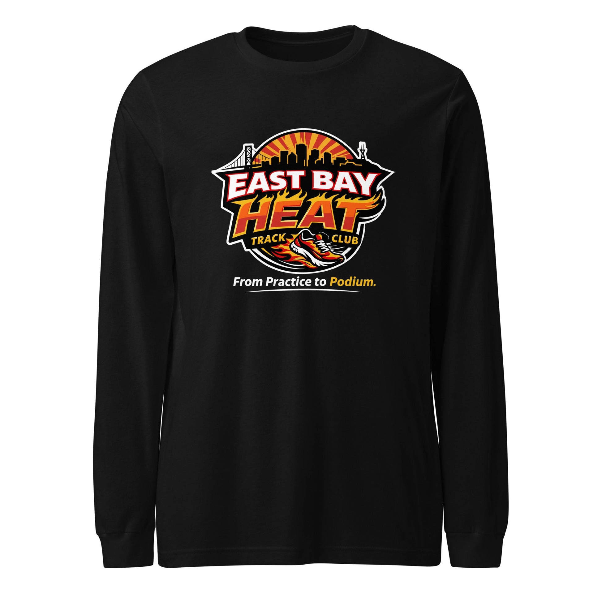 Performance | Long Sleeve Tee | East Bay Heat Track Club | Script Logo