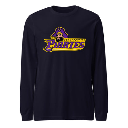 Performance | Long Sleeve Tee | ECU Club Womens Lacrosse | Pirate Emblem Logo
