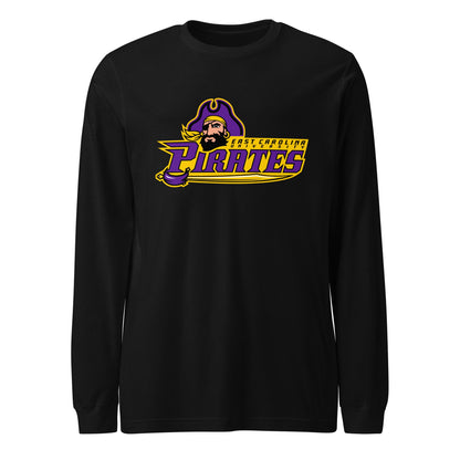Performance | Long Sleeve Tee | ECU Club Womens Lacrosse | Pirate Emblem Logo
