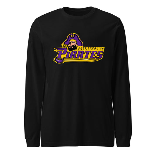 Performance | Long Sleeve Tee | ECU Club Womens Lacrosse | Pirate Emblem Logo