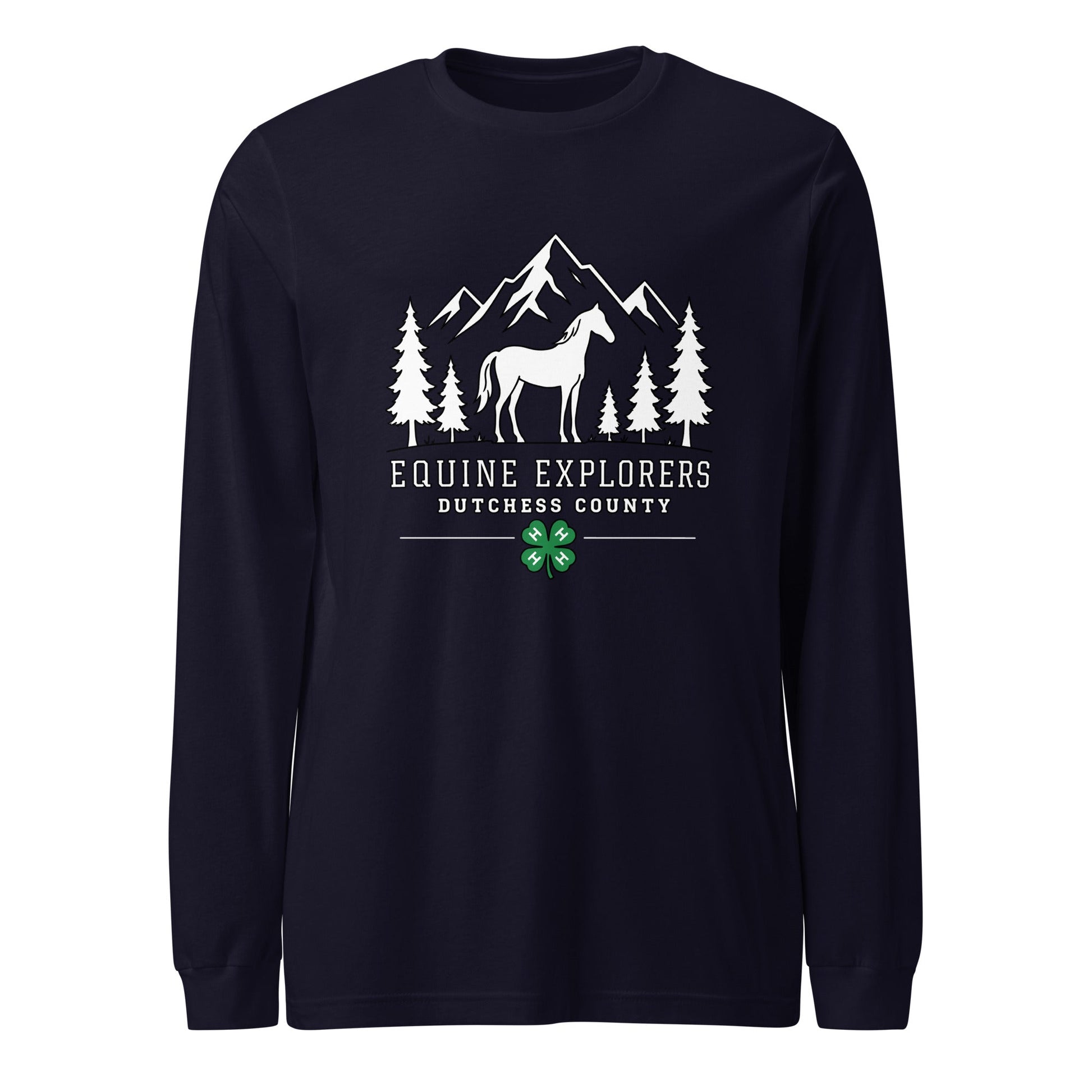Performance | Long Sleeve Tee | Equine Explorers | Dutchess Crest Trailblazers Logo