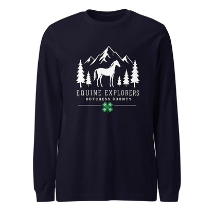 Performance | Long Sleeve Tee | Equine Explorers | Dutchess Crest Trailblazers Logo