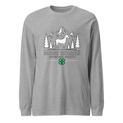 Performance | Long Sleeve Tee | Equine Explorers | Dutchess Crest Trailblazers Logo