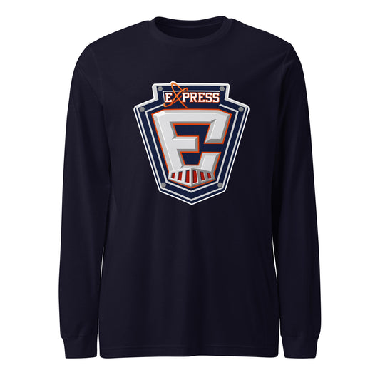 Performance | Long Sleeve Tee | Erie Express Football | E Badge Logo