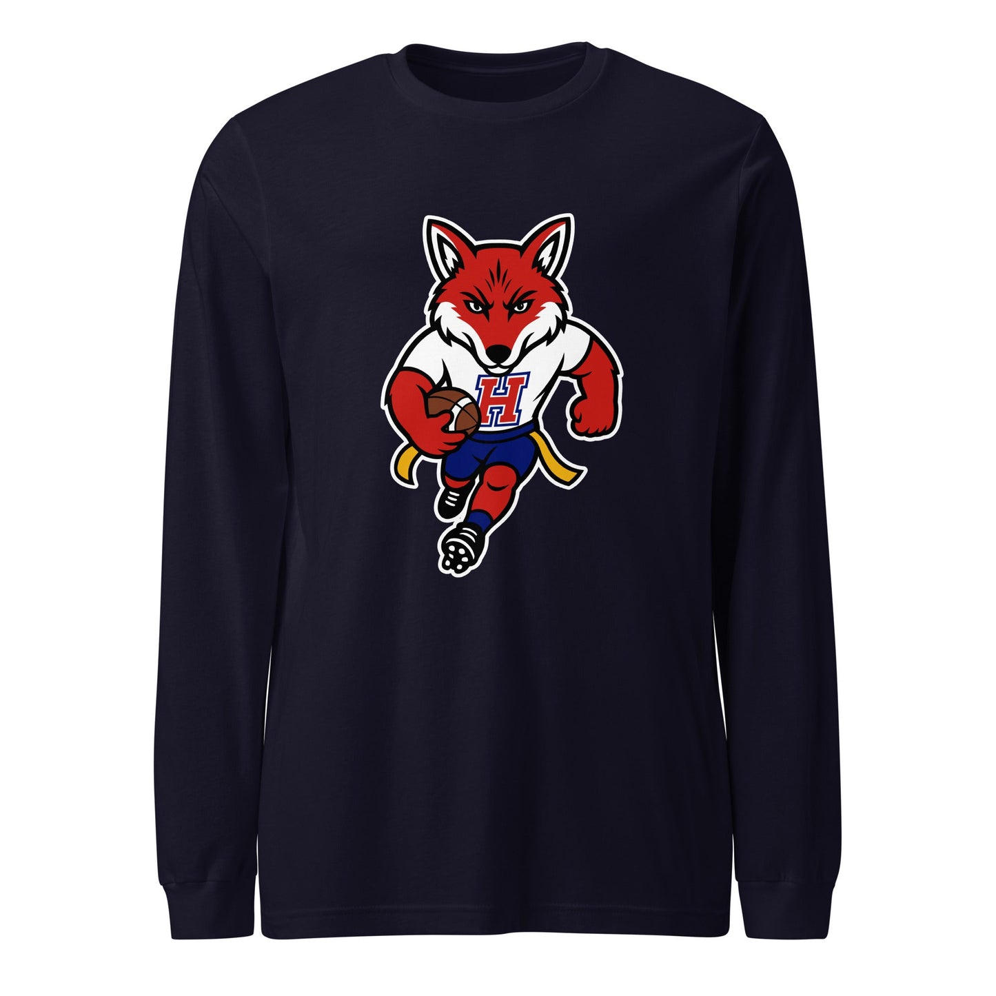 Performance | Long Sleeve Tee | Hornell Flag Football | Mascot Logo