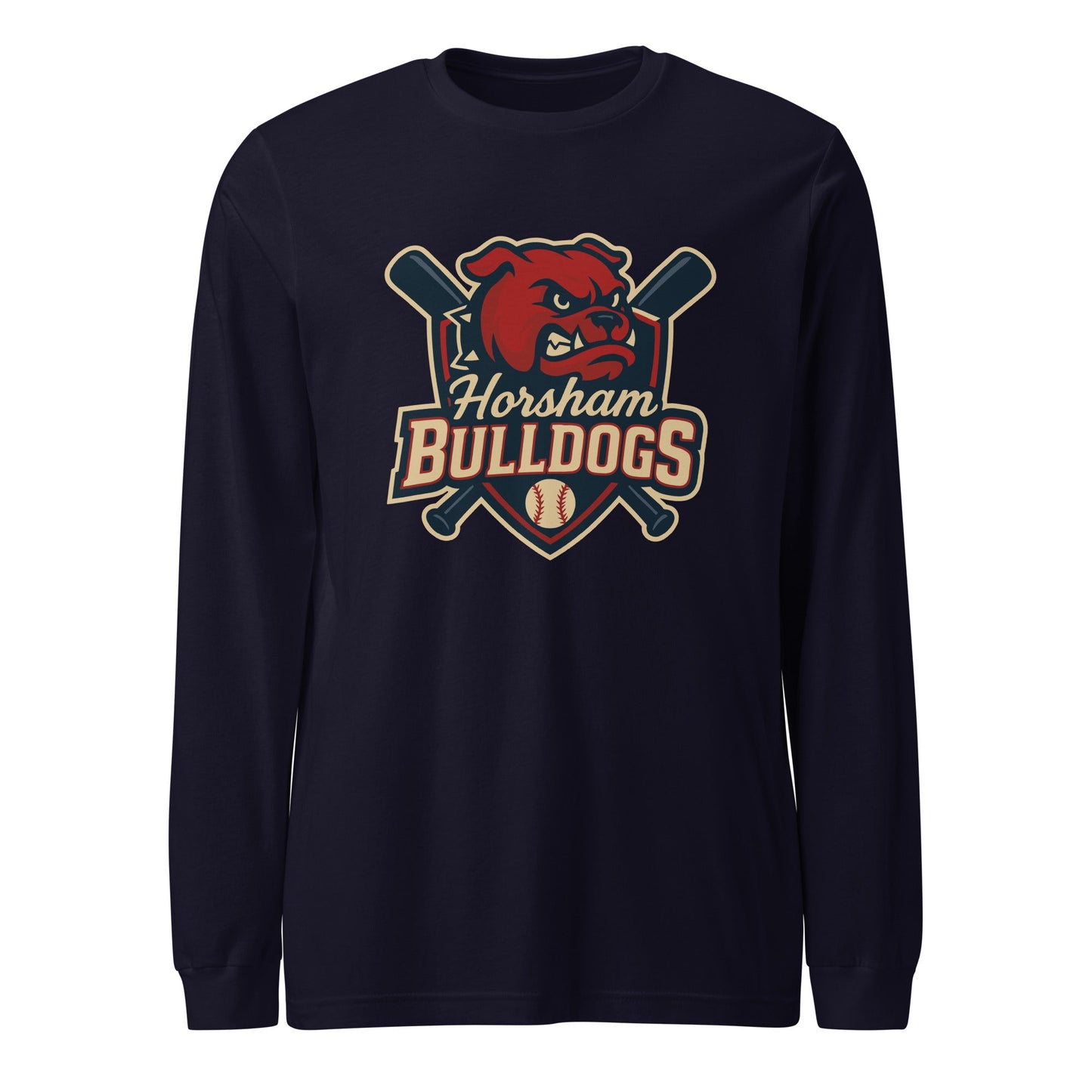Performance | Long Sleeve Tee | Horsham Travel Baseball | Bulldogs Logo