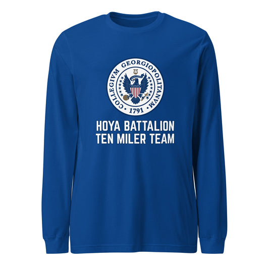 Performance | Long Sleeve Tee | Hoya battalion Ten Miler | Badge Logo