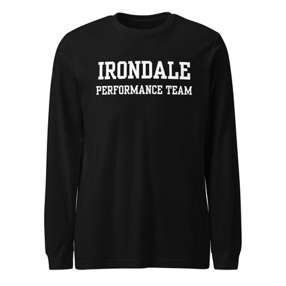 Performance | Long Sleeve Tee | Irondale Dance Team | Script Logo