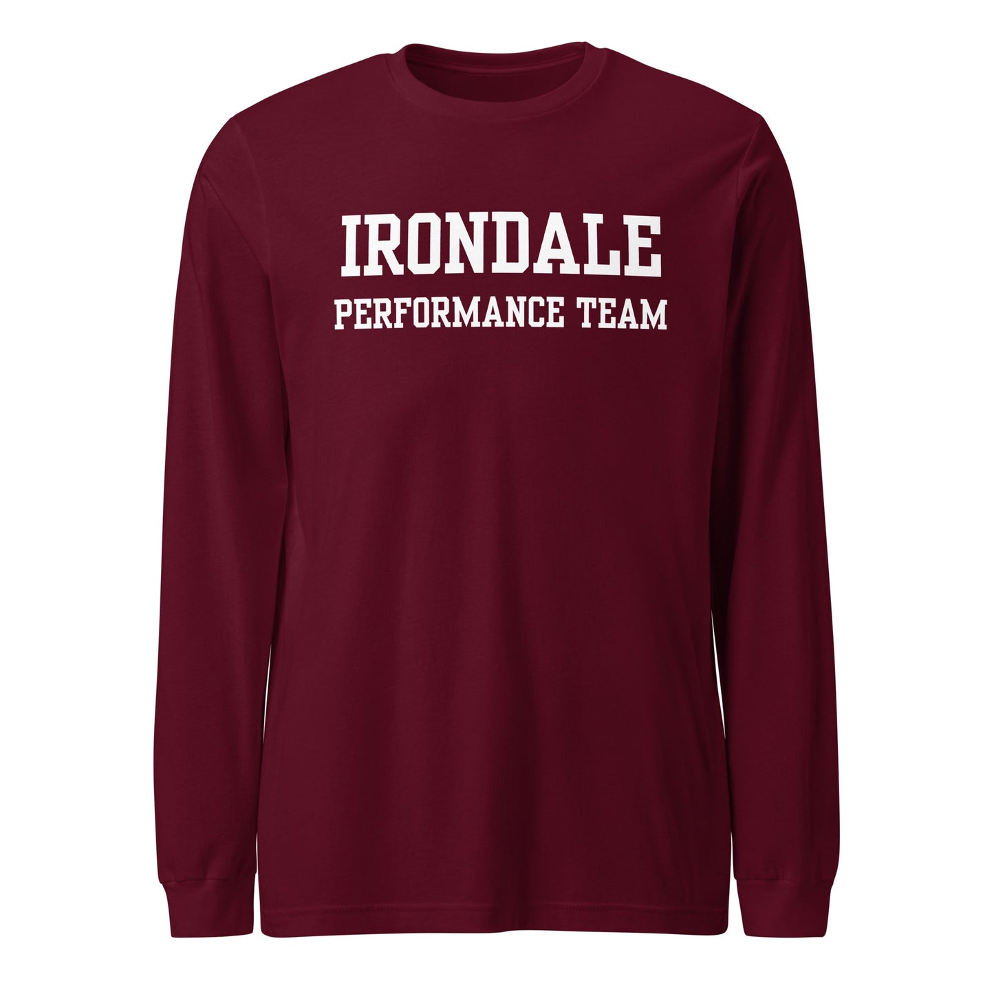 Performance | Long Sleeve Tee | Irondale Dance Team | Script Logo