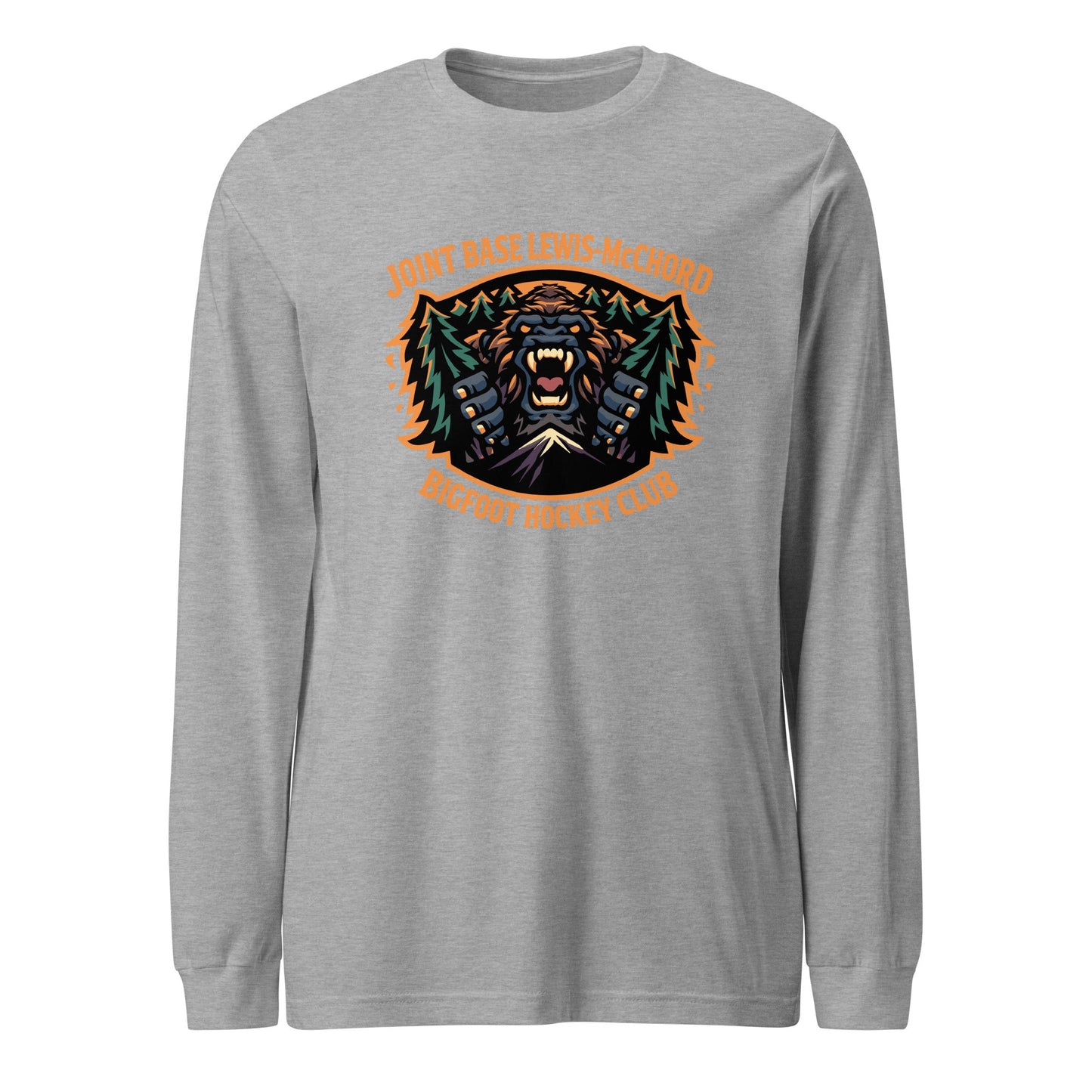 Performance | Long Sleeve Tee | JBLM Bigfoot Hockey Team | Mascot Logo