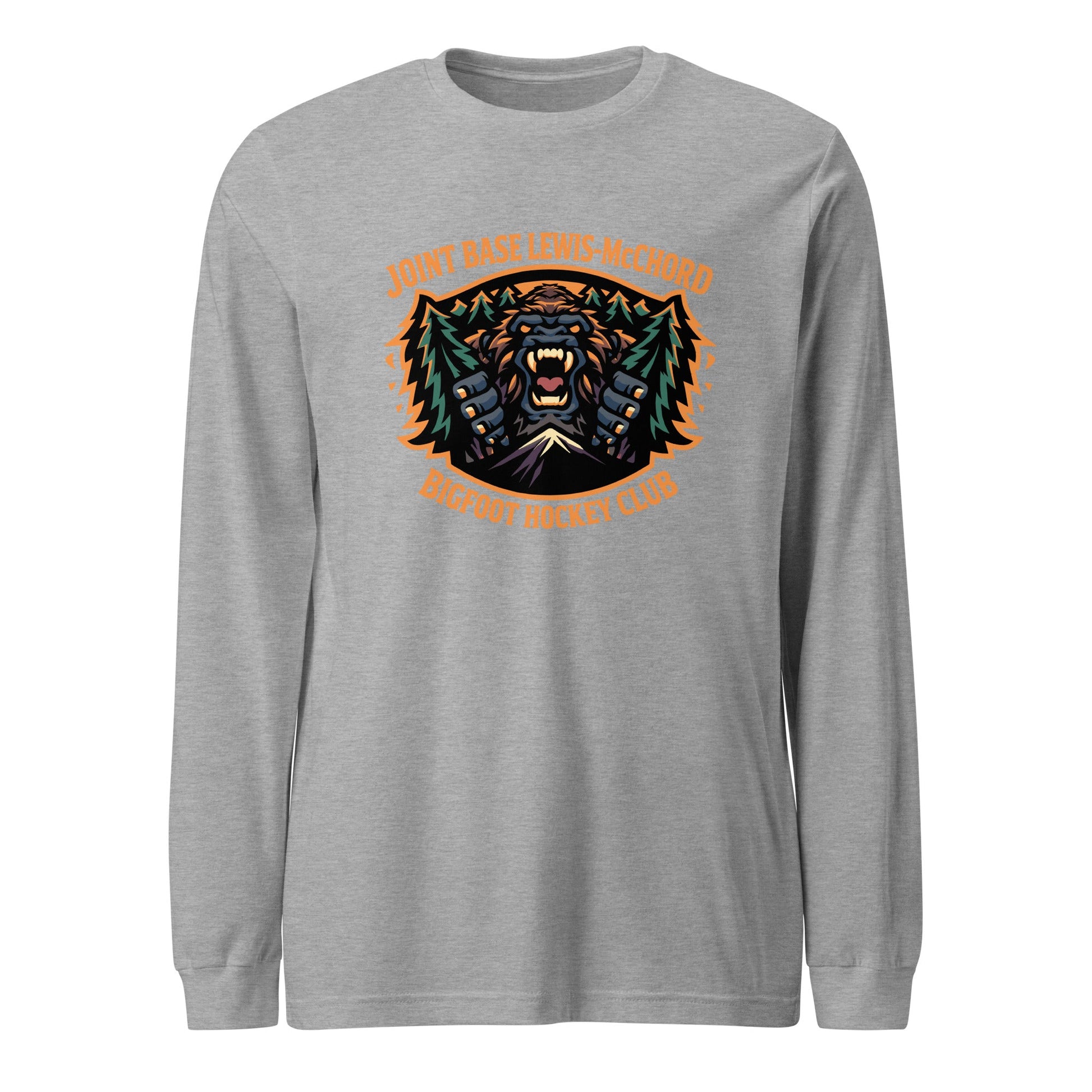 Performance | Long Sleeve Tee | JBLM Bigfoot Hockey Team | Mascot Logo