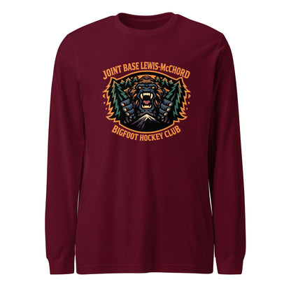 Performance | Long Sleeve Tee | JBLM Bigfoot Hockey Team | Mascot Logo