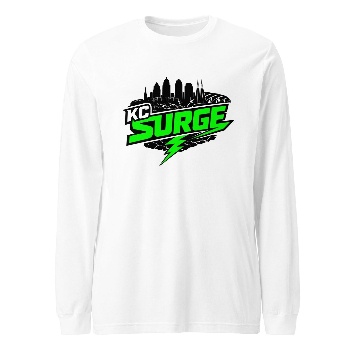 Performance | Long Sleeve Tee | Kansas City Surge | Neon Skyline Logo