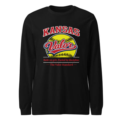 Performance | Long Sleeve Tee | Kansas Valor Fan Gear | The Standard Logo