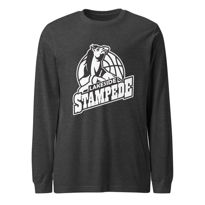 Performance | Long Sleeve Tee | Lakeside Stampede | Basketball Mascot Logo