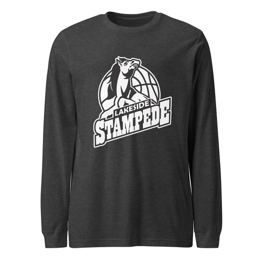 Performance | Long Sleeve Tee | Lakeside Stampede | Basketball Mascot Logo