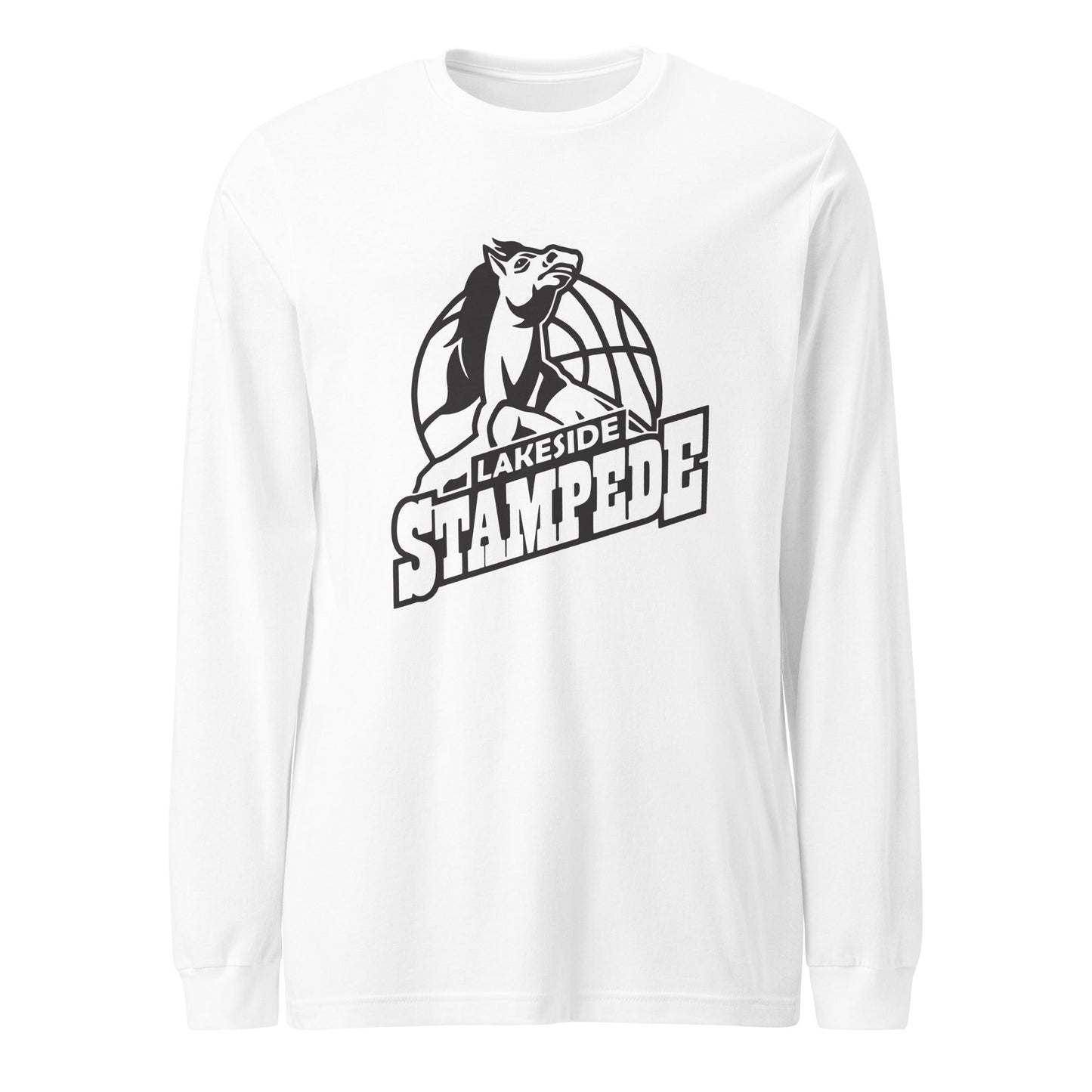 Performance | Long Sleeve Tee | Lakeside Stampede | Basketball Mascot Logo