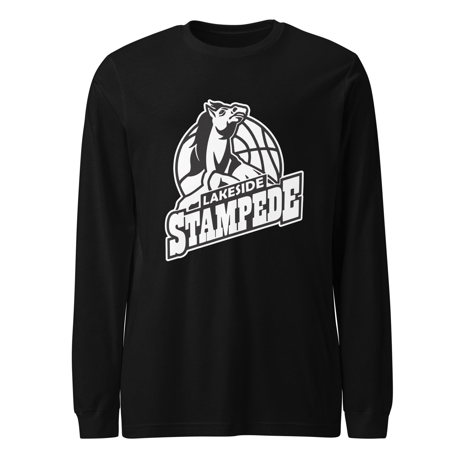 Performance | Long Sleeve Tee | Lakeside Stampede | Basketball Mascot Logo