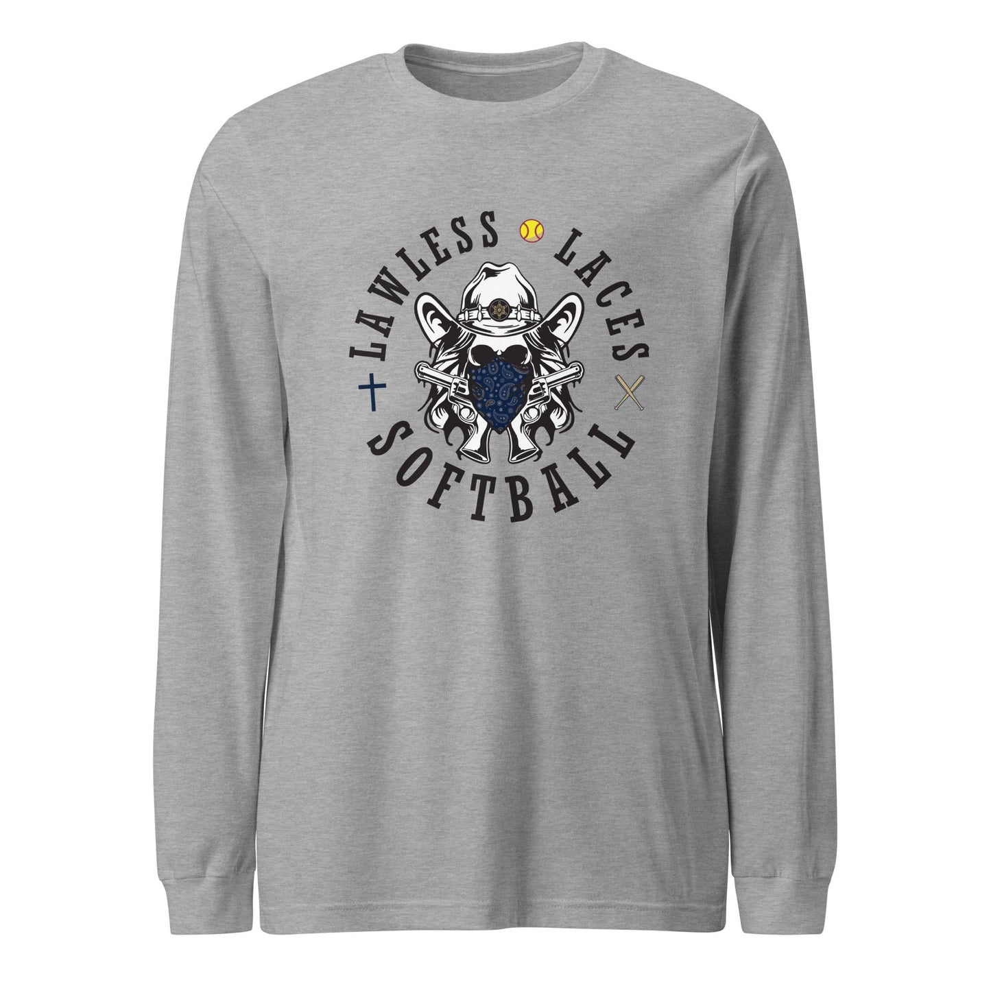 Performance | Long Sleeve Tee | Lawless Laces Softball | Bandana Mascot Logo