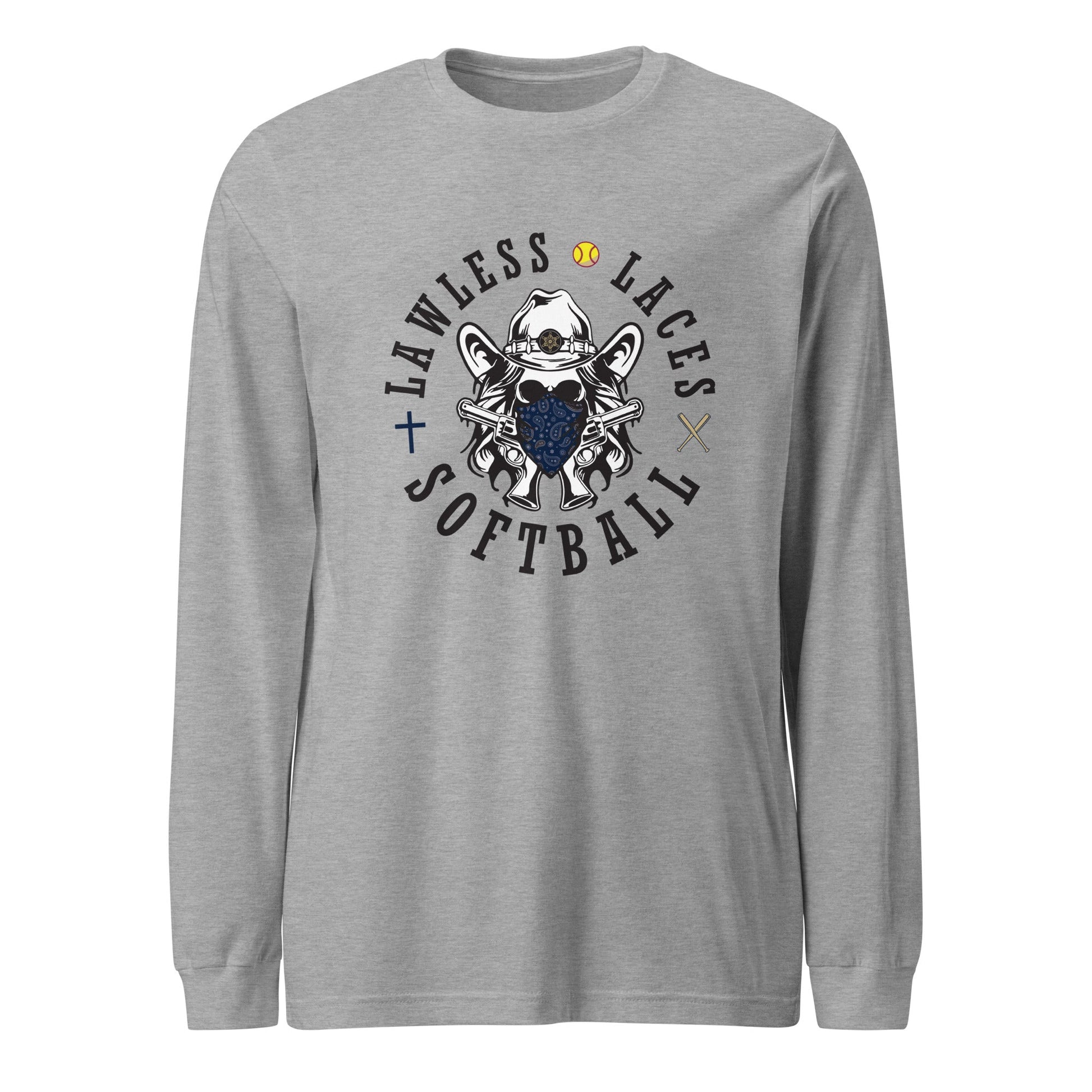 Performance | Long Sleeve Tee | Lawless Laces Softball | Bandana Mascot Logo
