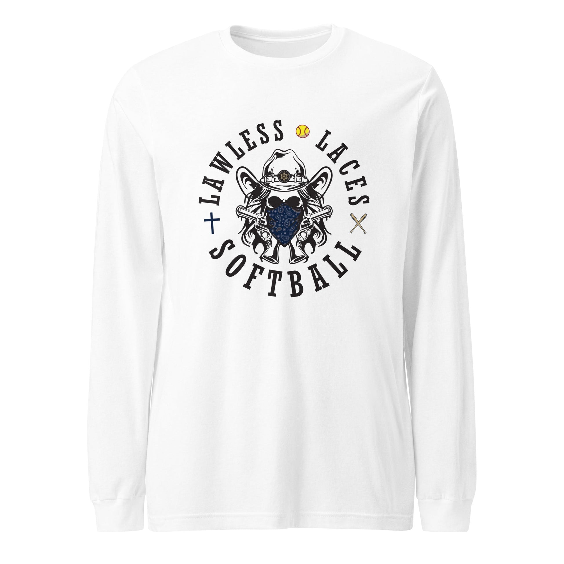 Performance | Long Sleeve Tee | Lawless Laces Softball | Bandana Mascot Logo