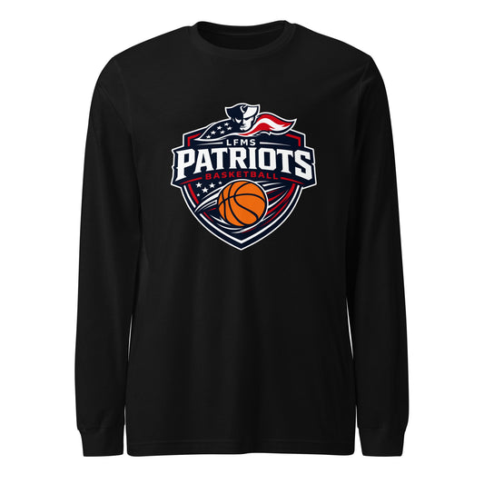 Performance | Long Sleeve Tee | LFMS Athletics | Patriots Basketball Logo