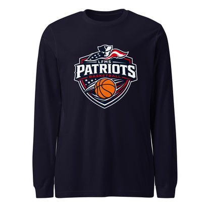 Performance | Long Sleeve Tee | LFMS Athletics | Patriots Basketball Logo