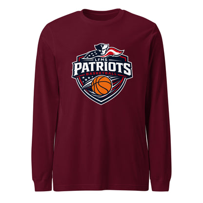 Performance | Long Sleeve Tee | LFMS Athletics | Patriots Basketball Logo