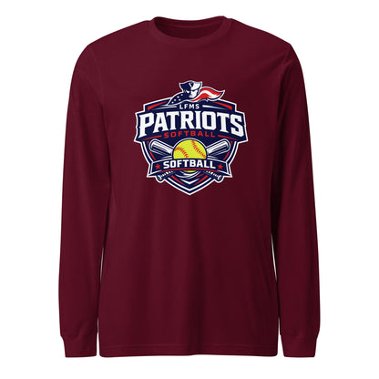 Performance | Long Sleeve Tee | LFMS Athletics | Patriots Softball Logo