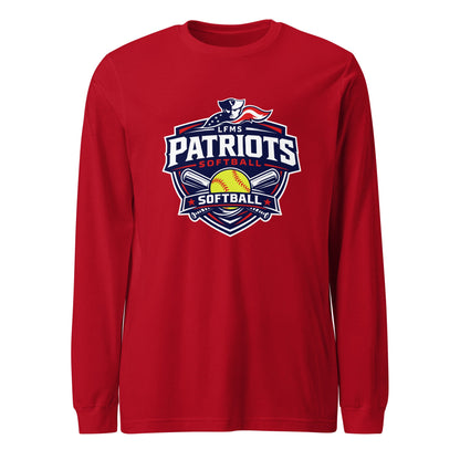 Performance | Long Sleeve Tee | LFMS Athletics | Patriots Softball Logo