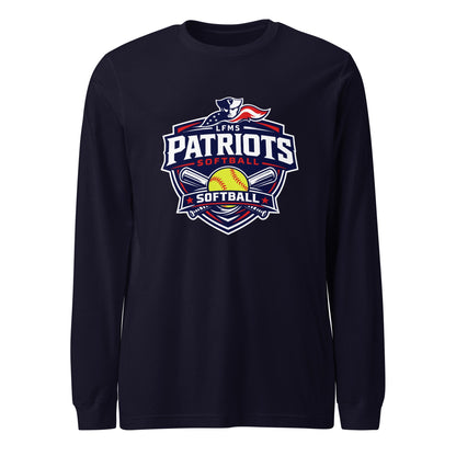 Performance | Long Sleeve Tee | LFMS Athletics | Patriots Softball Logo
