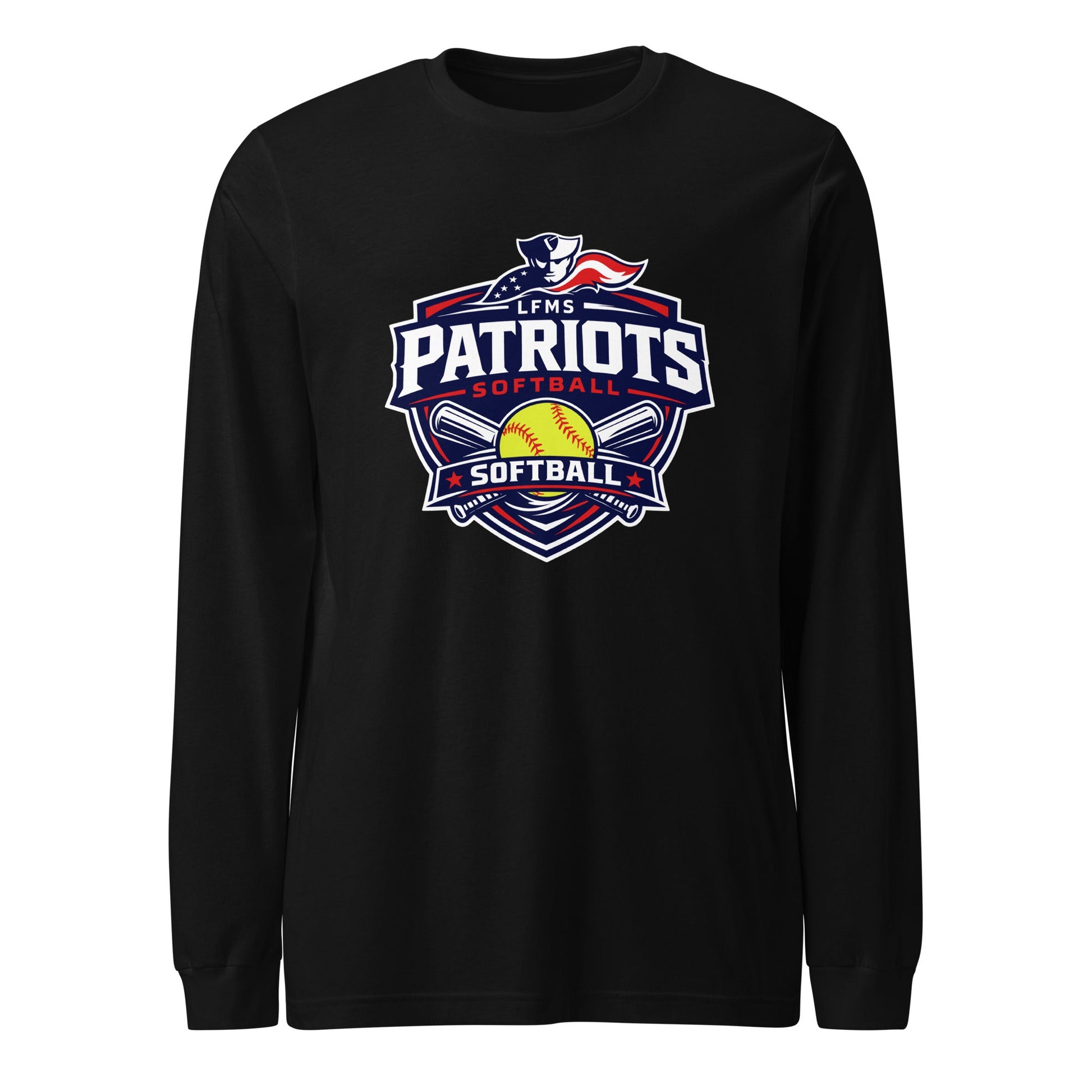 Performance | Long Sleeve Tee | LFMS Athletics | Patriots Softball Logo
