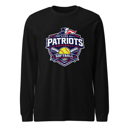 Performance | Long Sleeve Tee | LFMS Athletics | Patriots Softball Logo