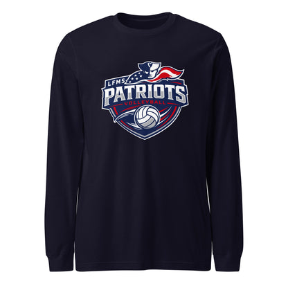Performance | Long Sleeve Tee | LFMS Athletics | Patriots Volleyball Logo