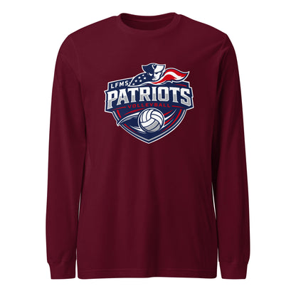 Performance | Long Sleeve Tee | LFMS Athletics | Patriots Volleyball Logo