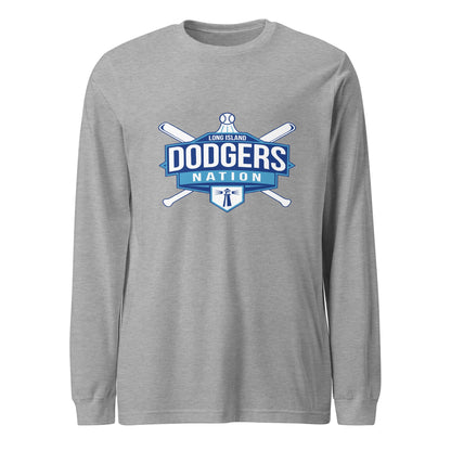Performance | Long Sleeve Tee | LI Dodgers Nation | Varsity Crest Logo