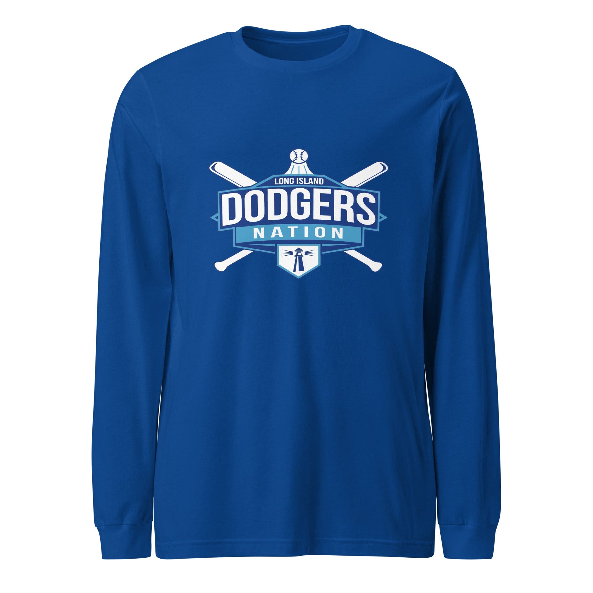 Performance | Long Sleeve Tee | LI Dodgers Nation | Varsity Crest Logo