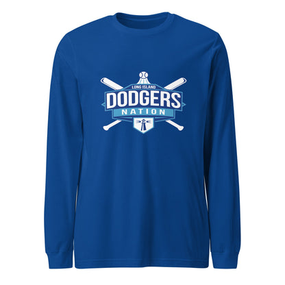 Performance | Long Sleeve Tee | LI Dodgers Nation | Varsity Crest Logo