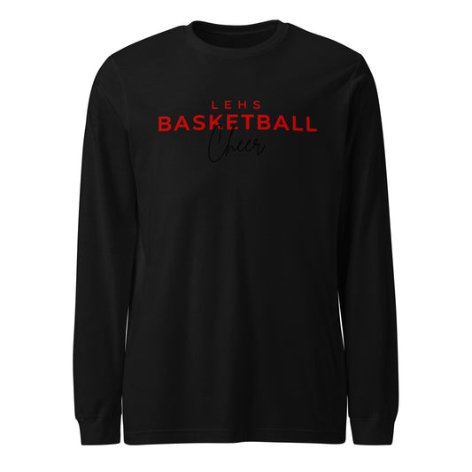 Performance | Long Sleeve Tee | Lynn English Cheerleading | Bulldogs Basketball Logo