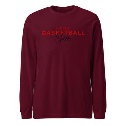 Performance | Long Sleeve Tee | Lynn English Cheerleading | Bulldogs Basketball Logo