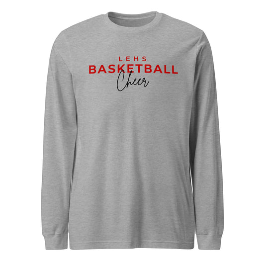 Performance | Long Sleeve Tee | Lynn English Cheerleading | Bulldogs Basketball Logo