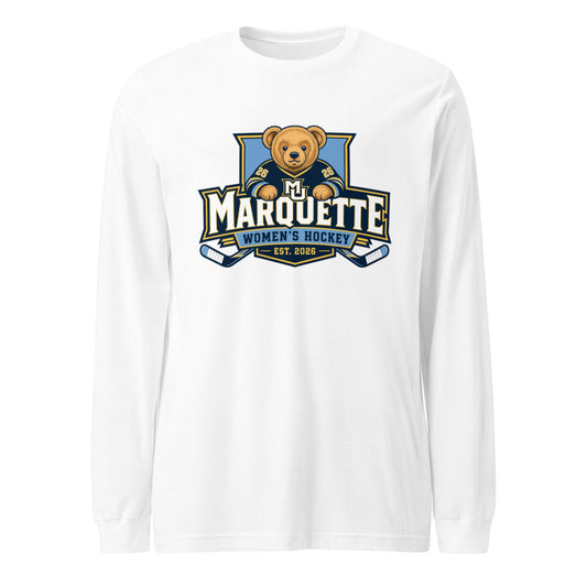 Performance | Long Sleeve Tee | Marquette University Women's Hockey | Bear Athletics Logo