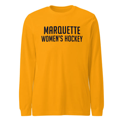 Performance | Long Sleeve Tee | Marquette University Women's Hockey | Collegiate Front Logo
