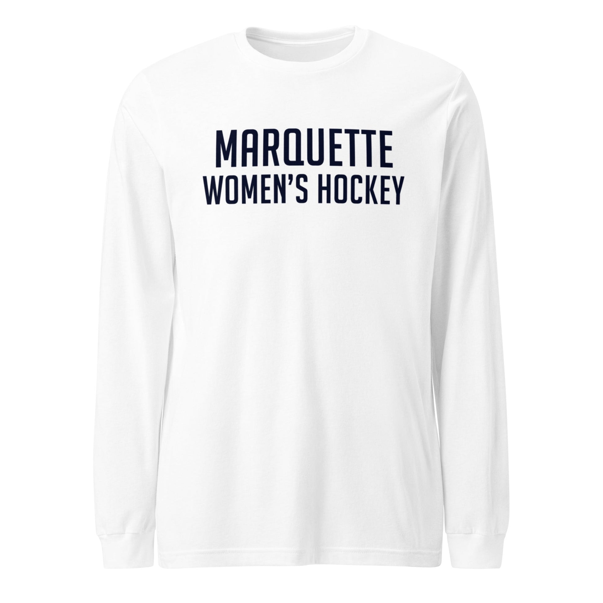 Performance | Long Sleeve Tee | Marquette University Women's Hockey | Collegiate Front Logo
