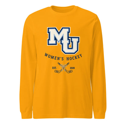 Performance | Long Sleeve Tee | Marquette University Women's Hockey | Crest Logo