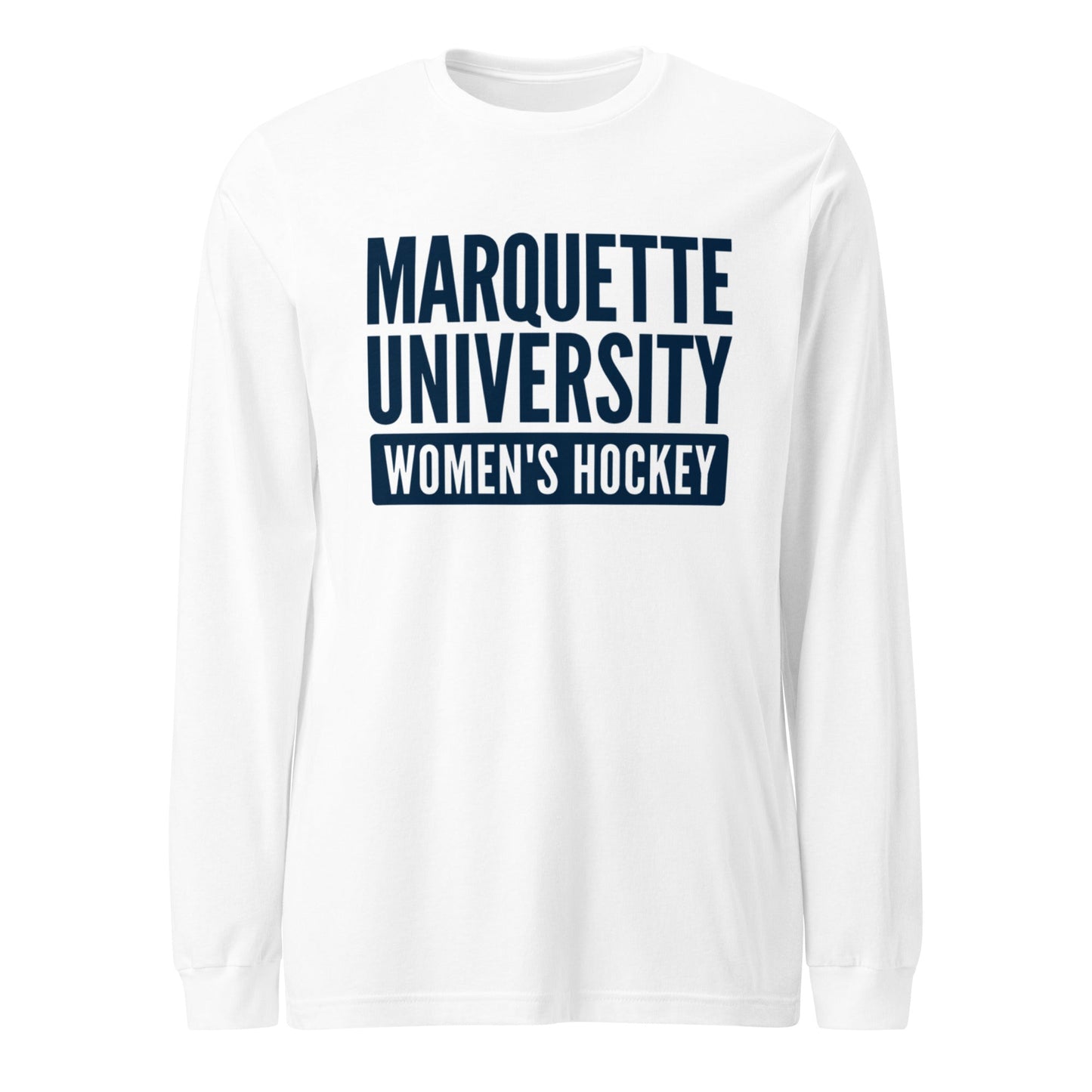 Performance | Long Sleeve Tee | Marquette University Women's Hockey | Modern Script Logo