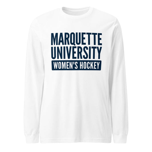 Performance | Long Sleeve Tee | Marquette University Women's Hockey | Modern Script Logo