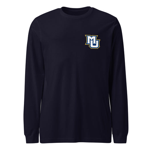 Performance | Long Sleeve Tee | Marquette University Women's Hockey | MU Mark Backprint Logo