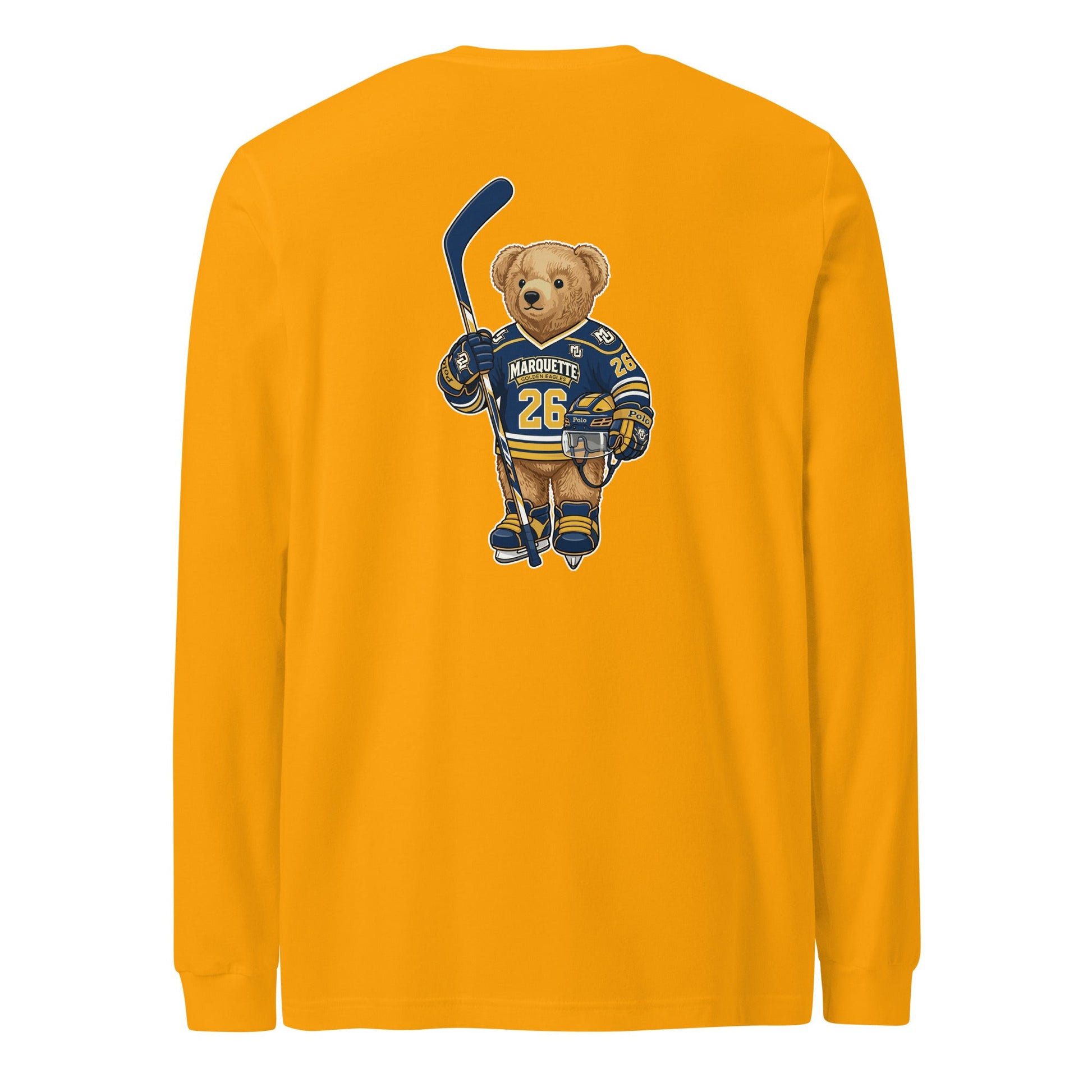 Performance | Long Sleeve Tee | Marquette University Women's Hockey | MU Mark Backprint Logo
