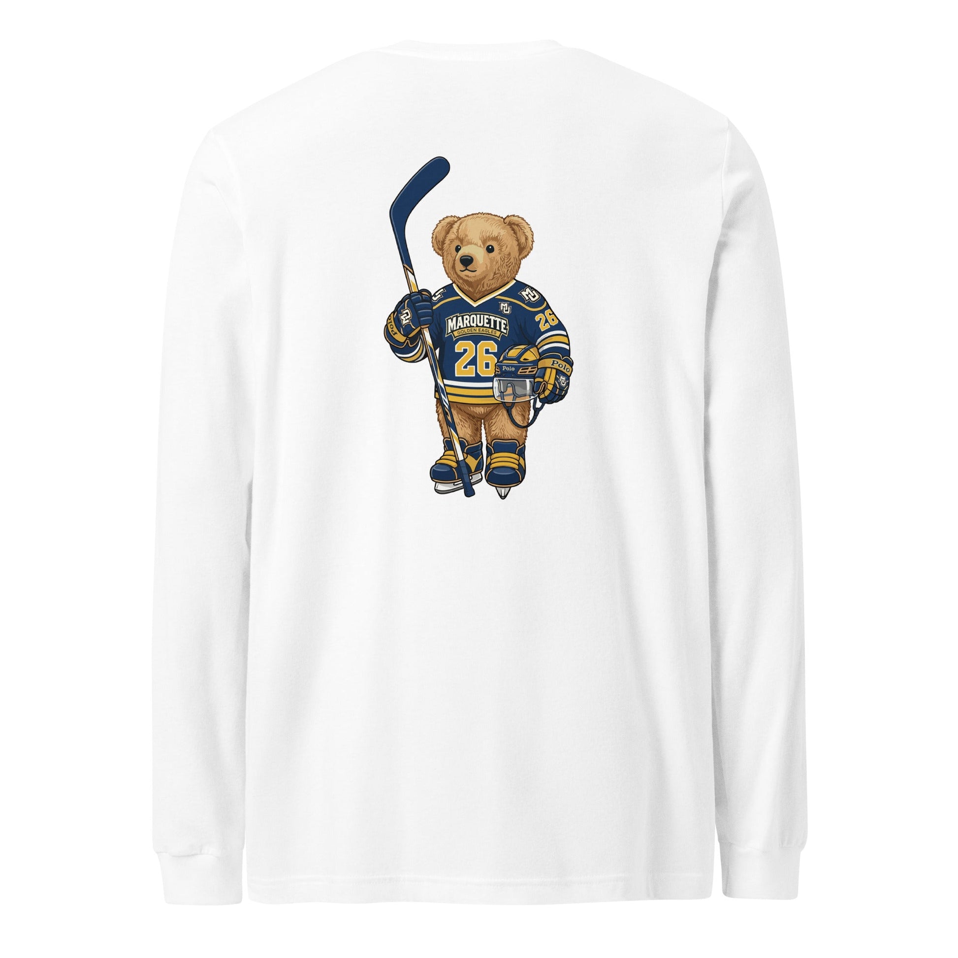 Performance | Long Sleeve Tee | Marquette University Women's Hockey | MU Mark Backprint Logo